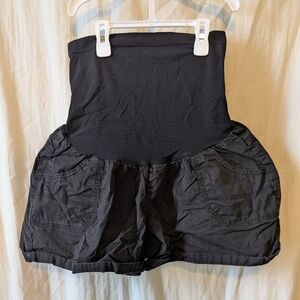 Oh Baby by Motherhood Black High-Waisted Women's Maternity Shorts